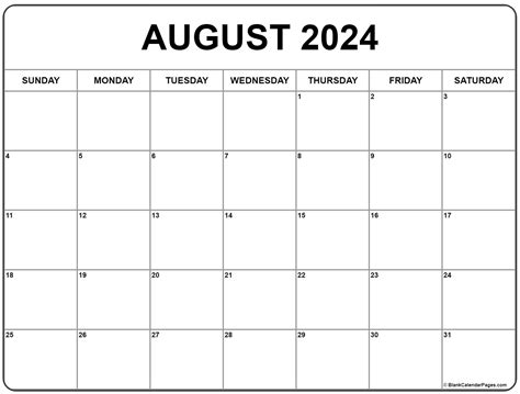 COLLECTION CALENDAR: AUG 2024 .